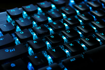 Clean black and white mechanical keyboard