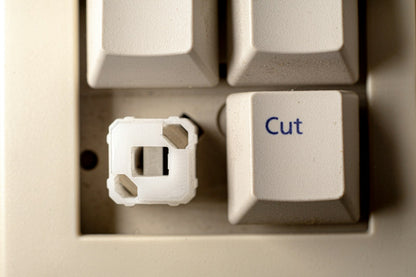 Spotless white keyboard keycaps