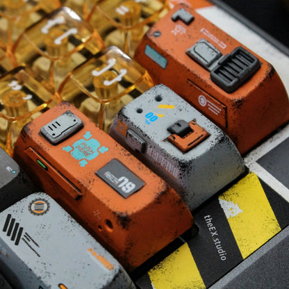 Keyboard keycaps and switches ready for cleaning